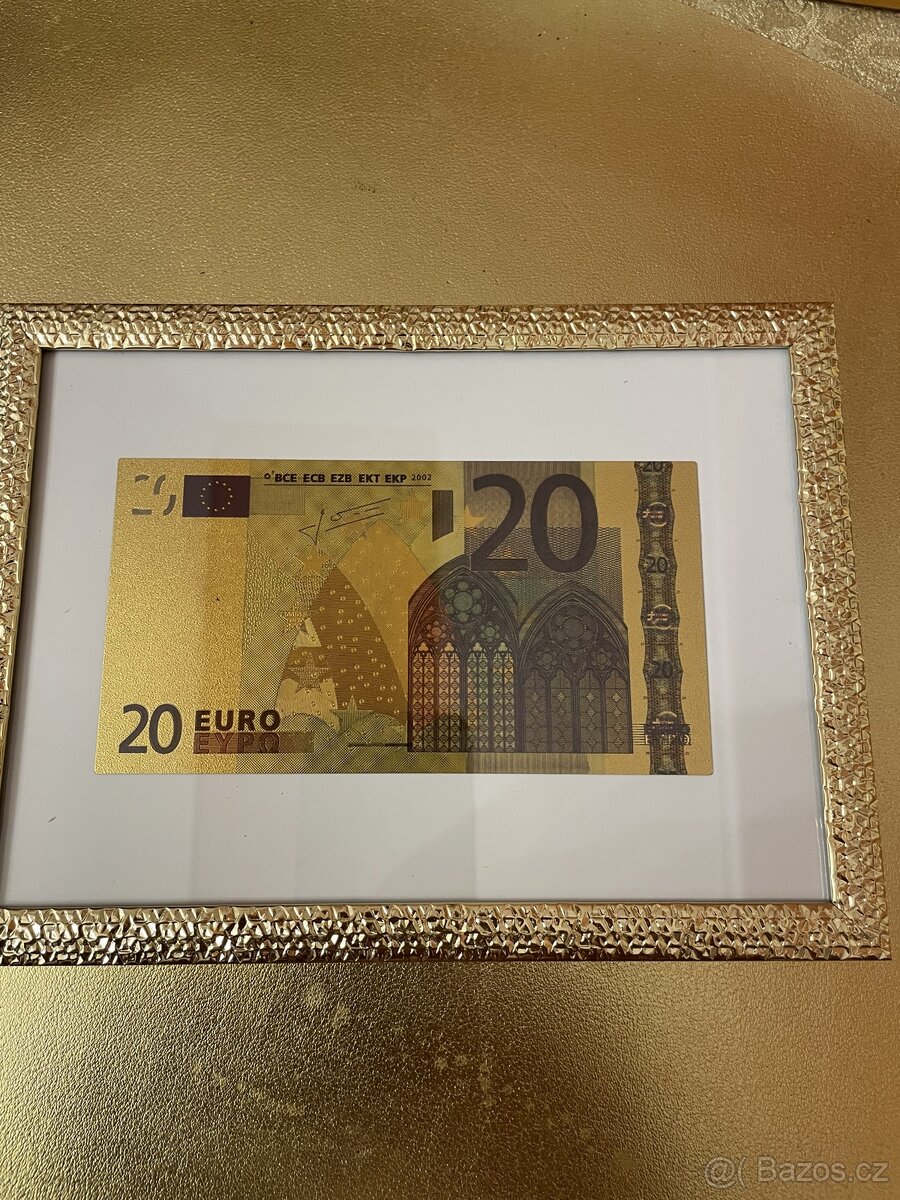 Zlatá bankovka 20 €