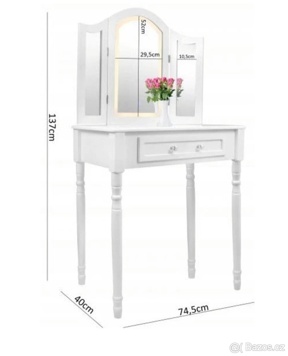 Toaletní stolek bílý