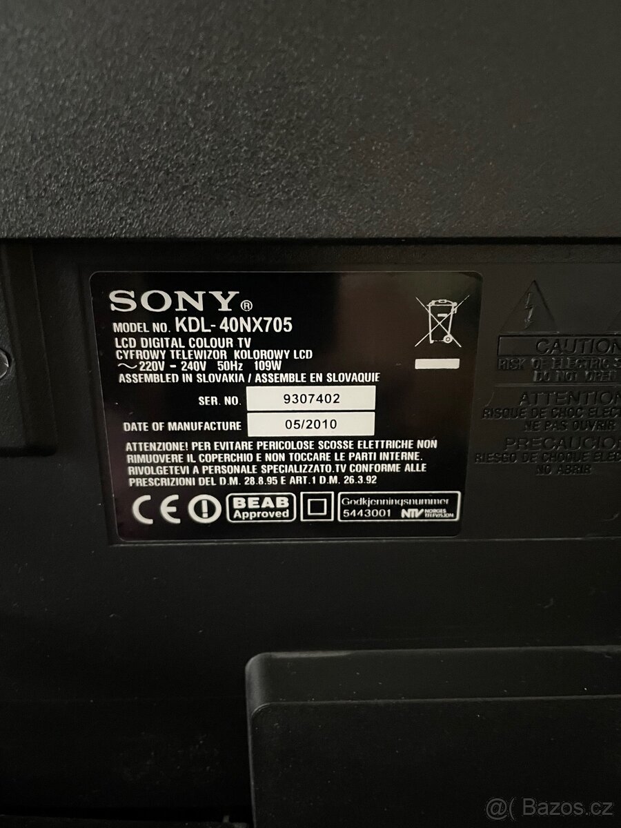 TV Sony, KDL 40NX705+satelitni tuner,DO.
