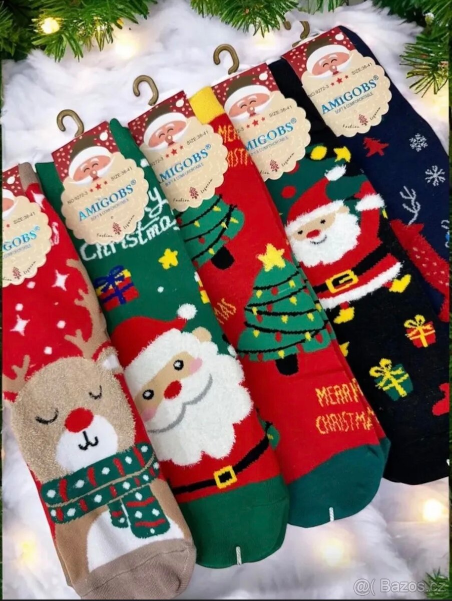 Prodám dámské vánoční ponožky