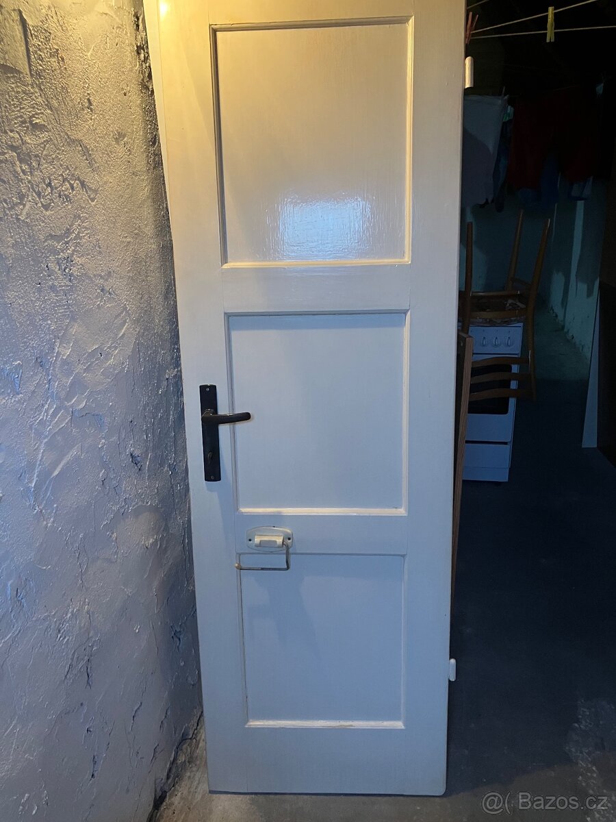 Dveře retro koupelnové pravé 60cm starožitné