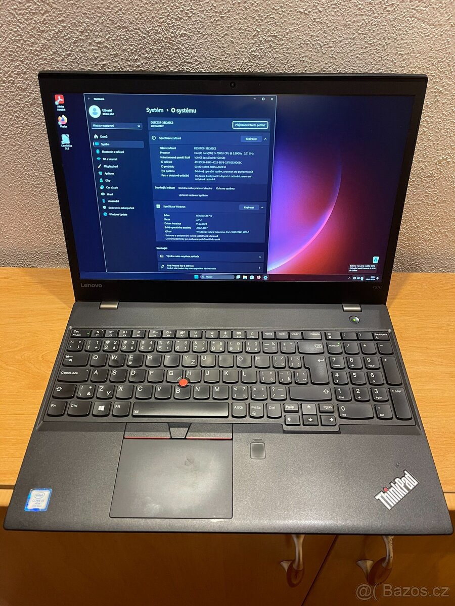 Thinkpad T570, i5,16GB,480GB SSD, Win 11 Pro