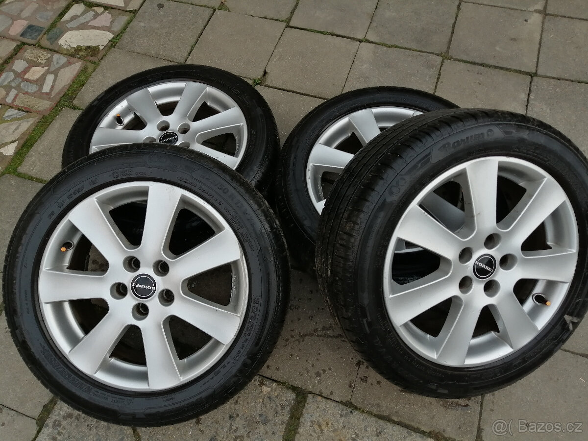 ALU sada kol Borbet GmbH - 7J x 17 H2, 5x108mm, ET40 + pneu