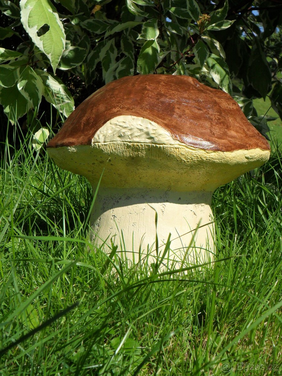 Zahradní dekorace-hřib výška 24cm, hříbek,houba,umělý kámen