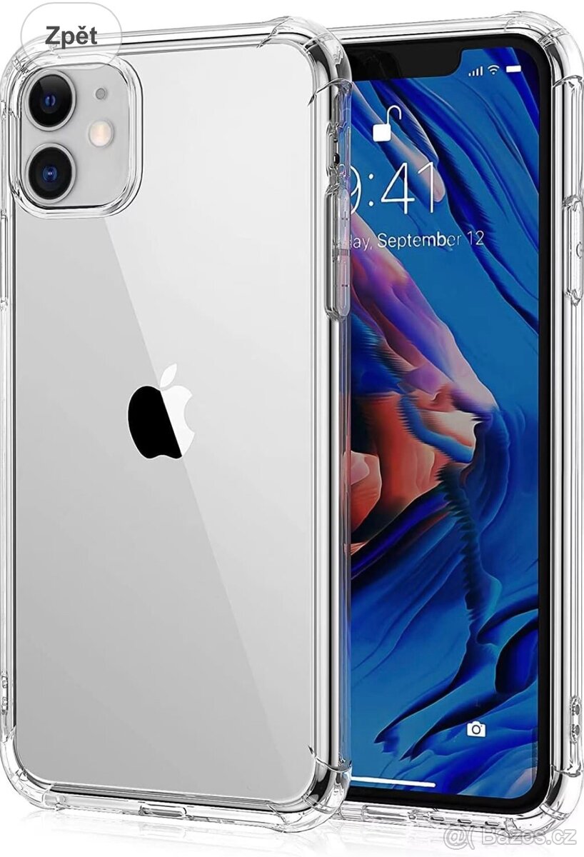 Nové pouzdro pro Apple iPhone 11, průhledný silikon