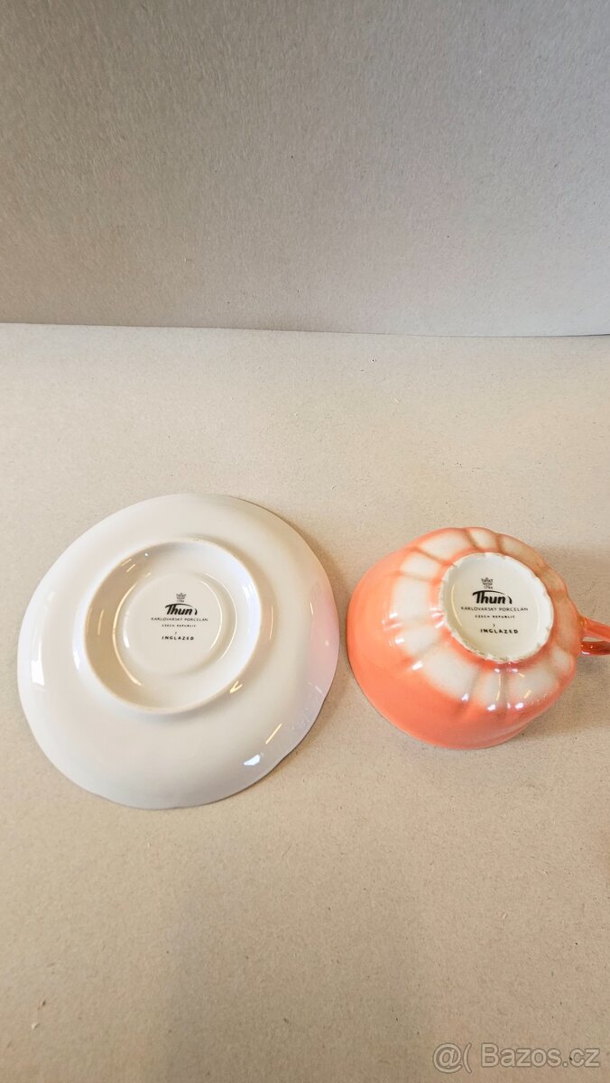 Thun porcelanový šálek na kávu a talíř