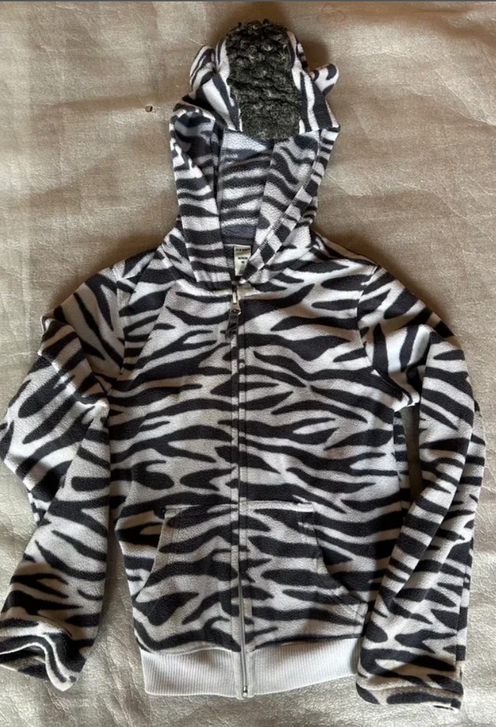 Dětská fleecová mikina OLD NAVY – zebra, vel. EU 128-134
