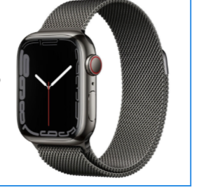 Apple Watch Series 7 45mm GPS + Cellular, Grafitové nerezové