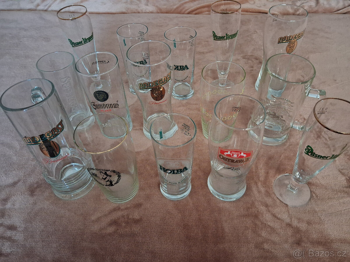 Pivní sklenice.