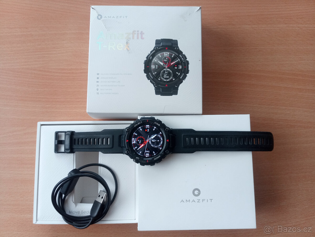 Odolné hodinky Amazfit T-Rex Black, čeština, použité...