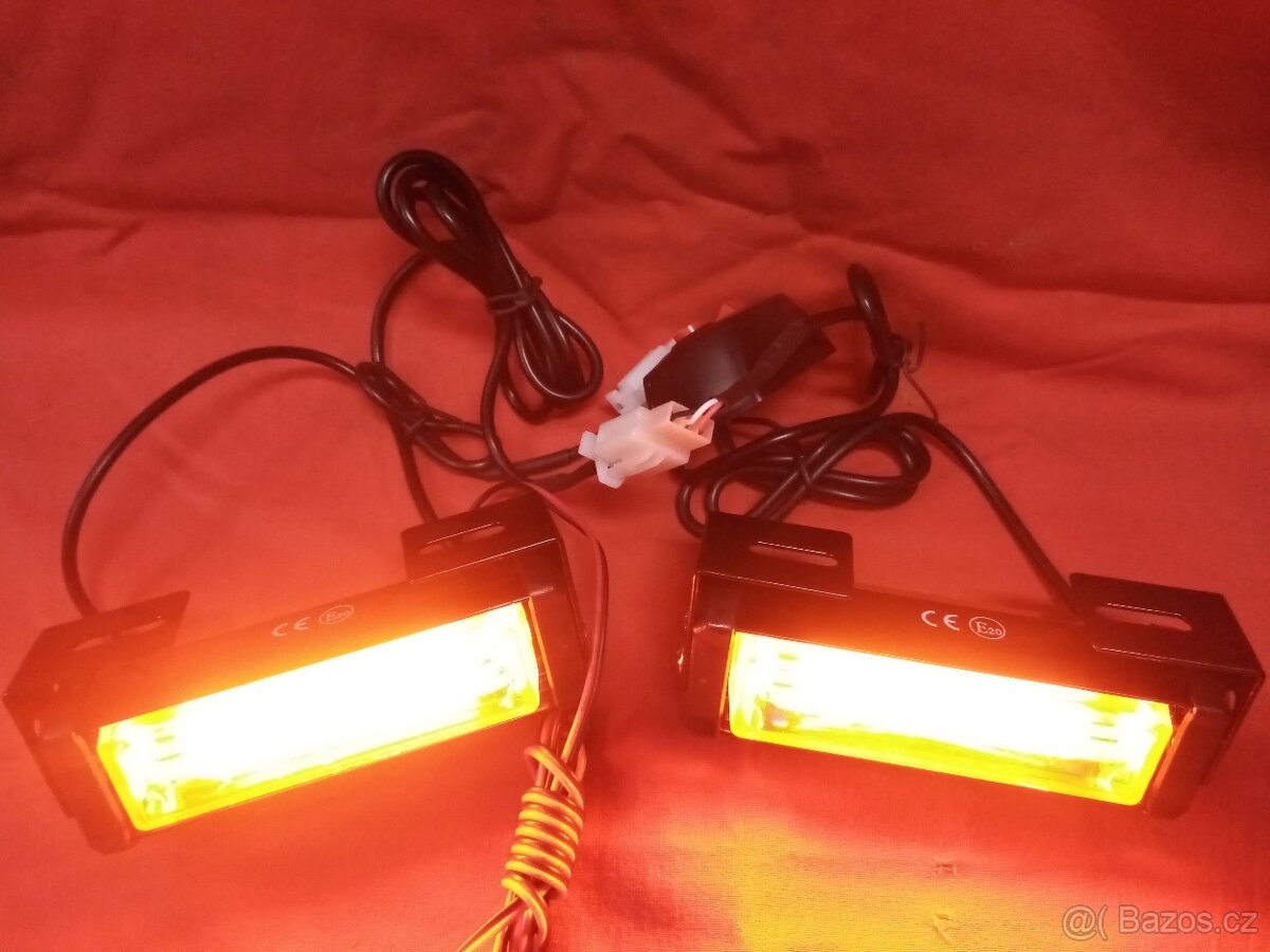 Stroboskopy zábleskové LED oranžové - maják