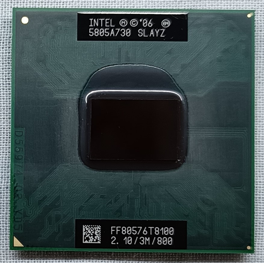 Intel® Core™2 Duo Processor T8100 3M Cache, 2.10 GHz, 800 MH
