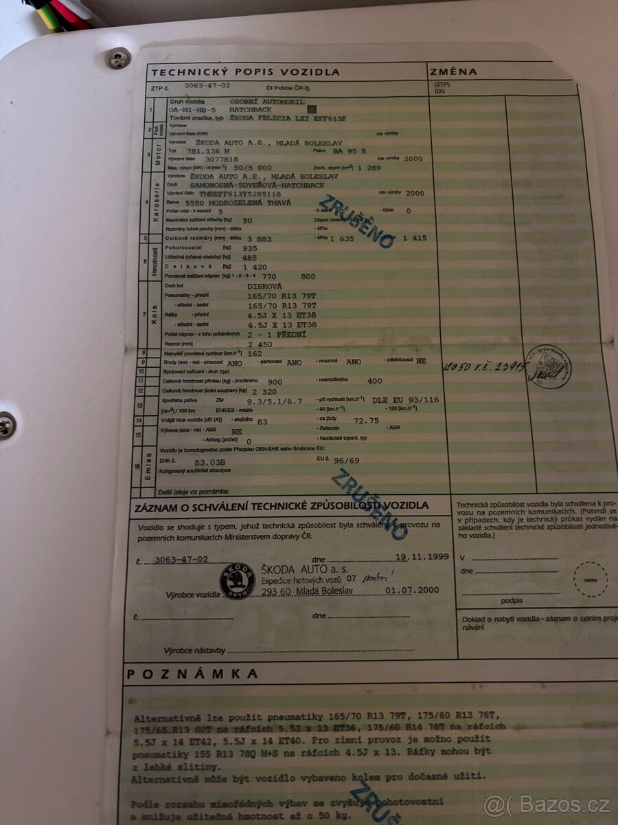 Prodám Škoda Felicia