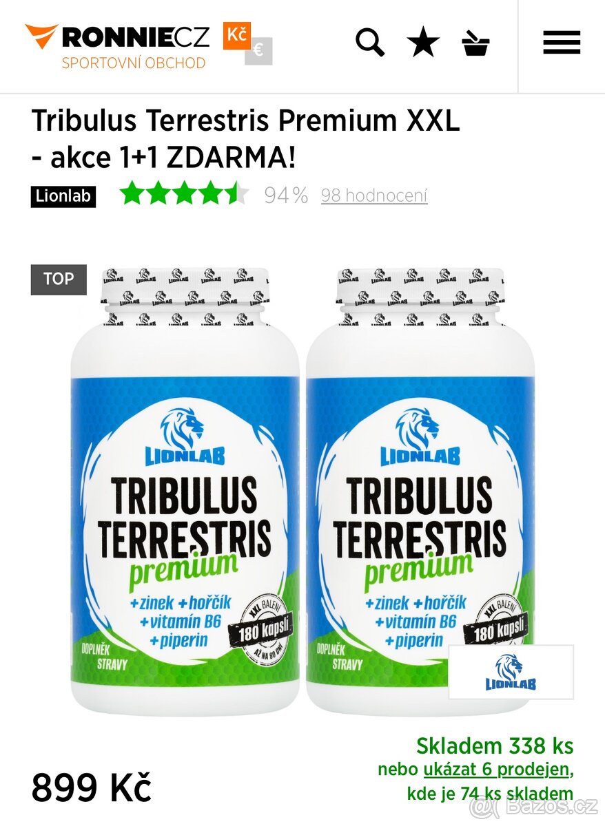 Tribulus Terrestris Premium - nové balení