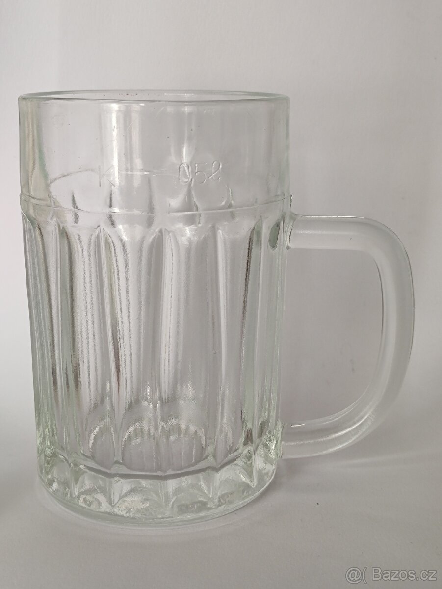 Retro půllitr, Jiří Brabec, stará pivní sklenice, pošta 75.-