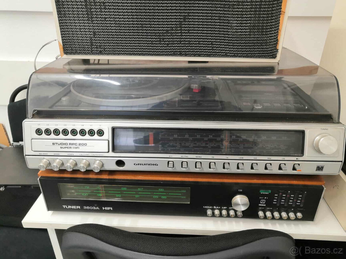 Poklady z půdy - 2x gramofon,2x reprobedna, zesilovač