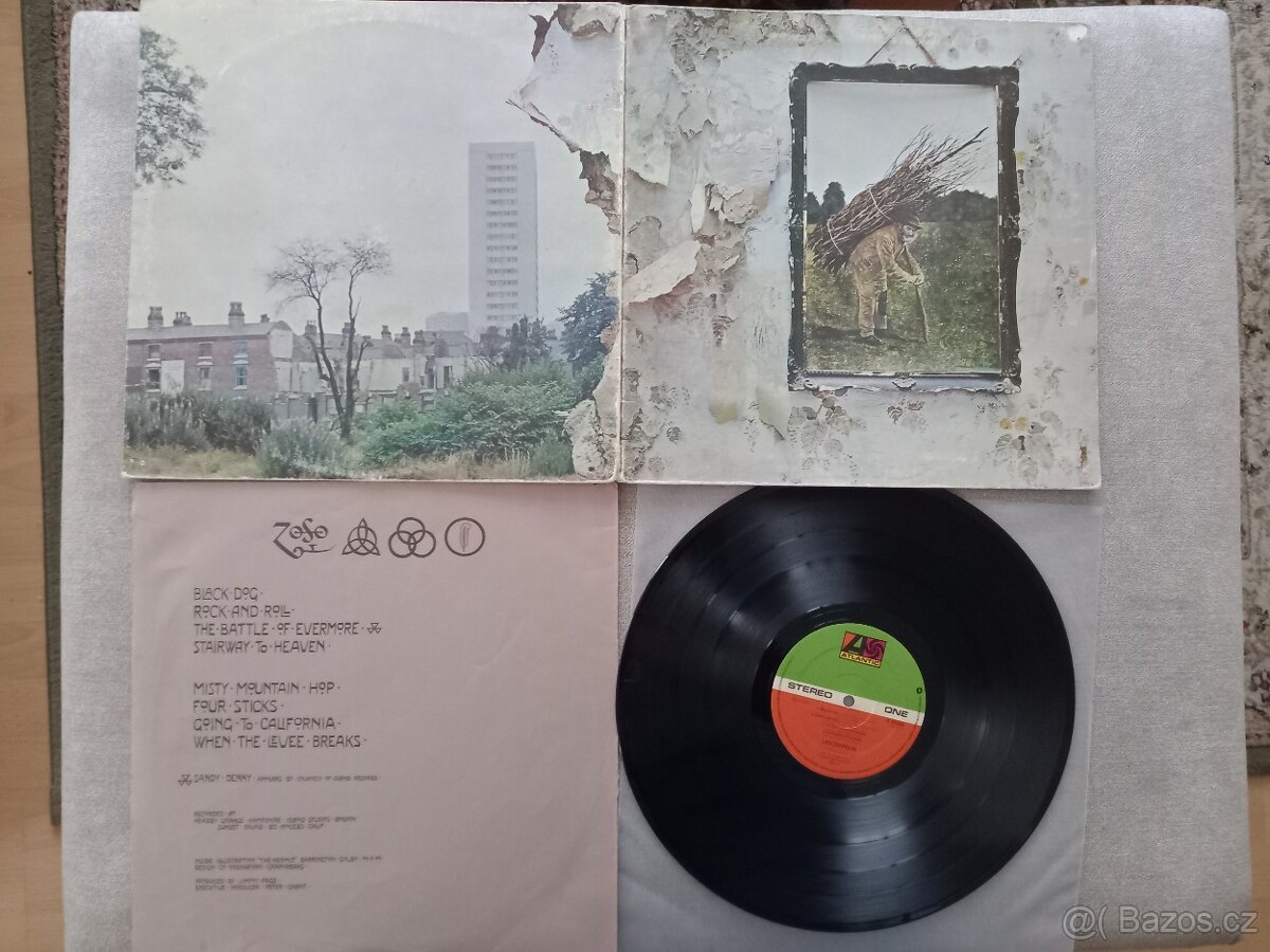 LED ZEPPELIN  „IV“ /Atlantic 1971/ rozkl ob+orig vnut ob/mie