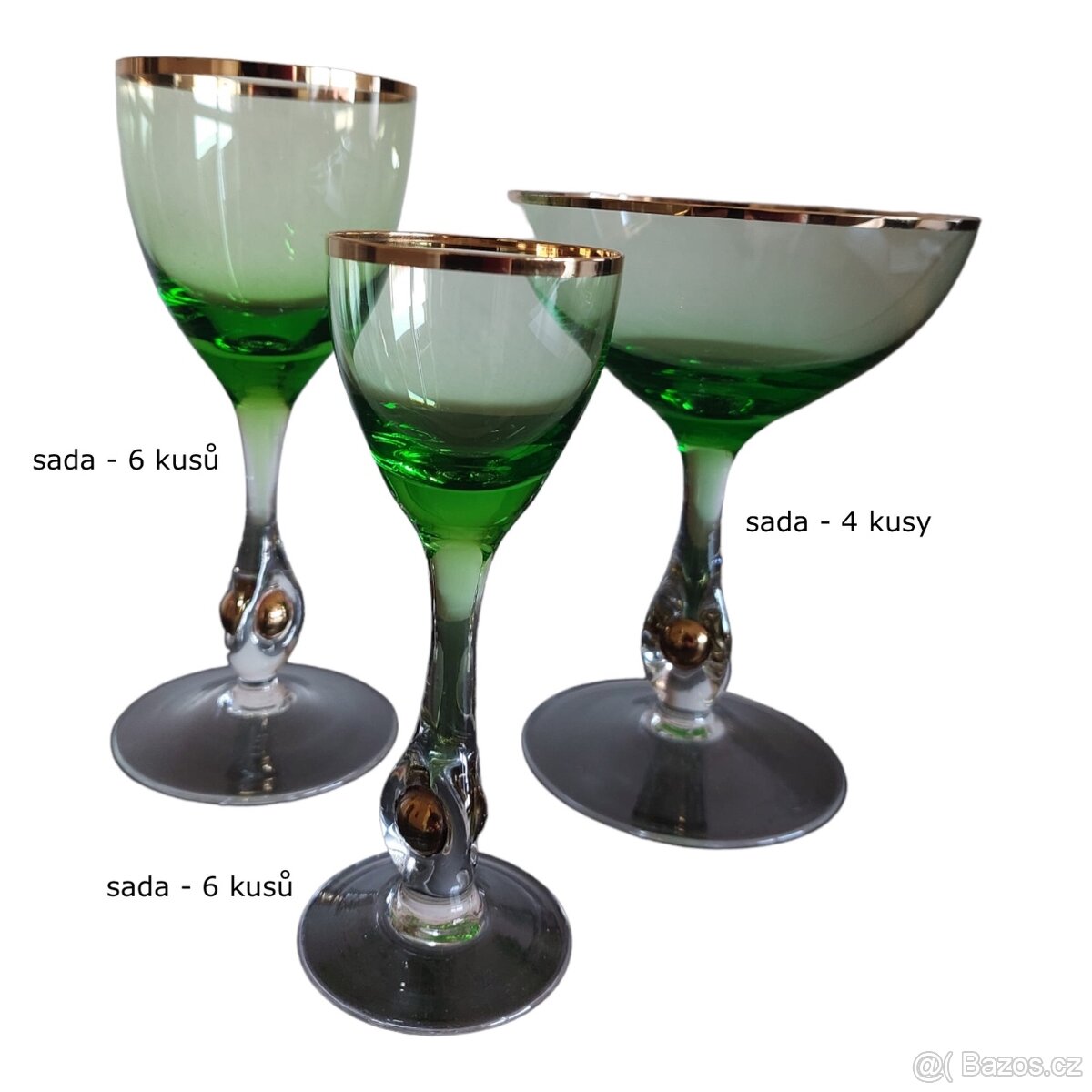 Skleničky kolekce Zlatá Zuzana