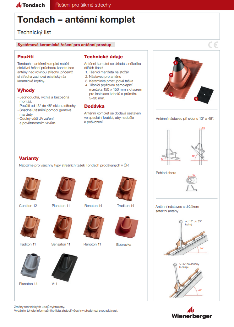 Anténní komplet - Renoton 11(Hranice11) Amadeus černá
