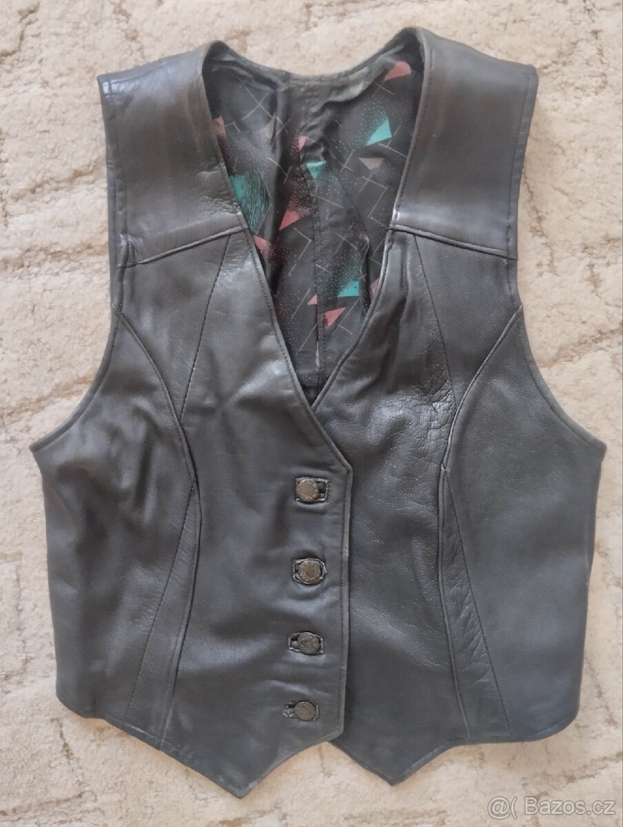 Damská kožena vesta vel.M