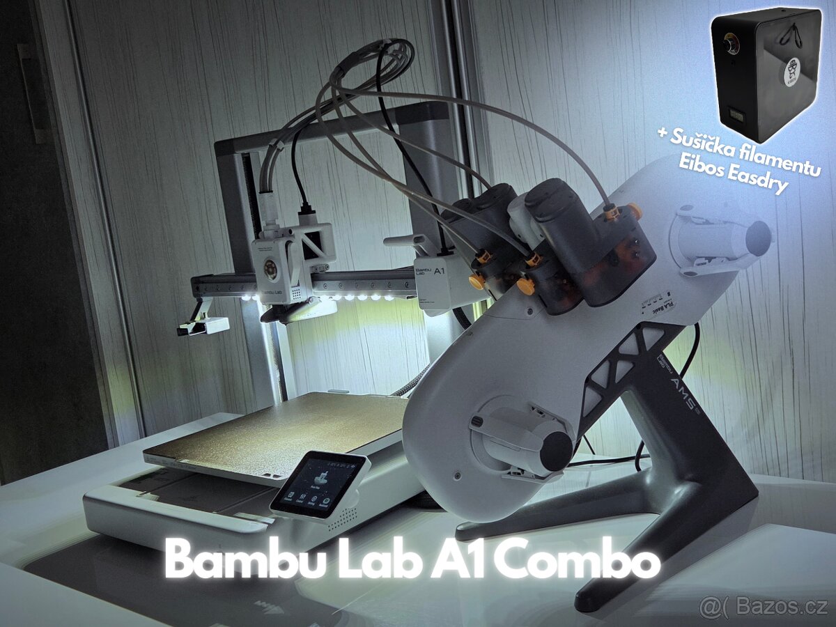 Bambu Lab A1 Combo (s AMS) + Sušička Eibos Easdry - TOP STAV