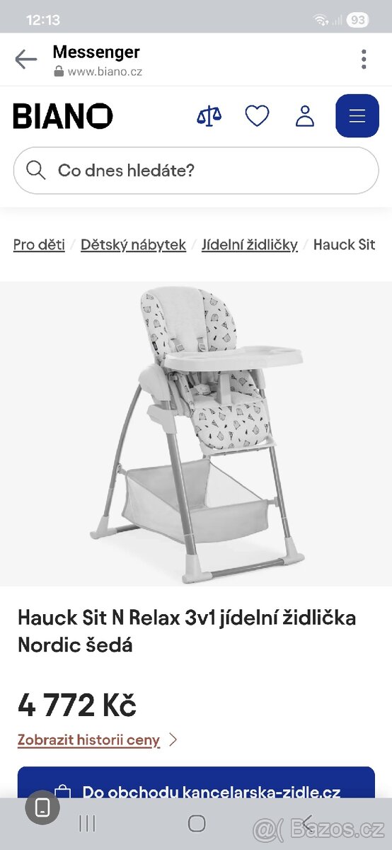 Dětská jídelní sada s lehatkem