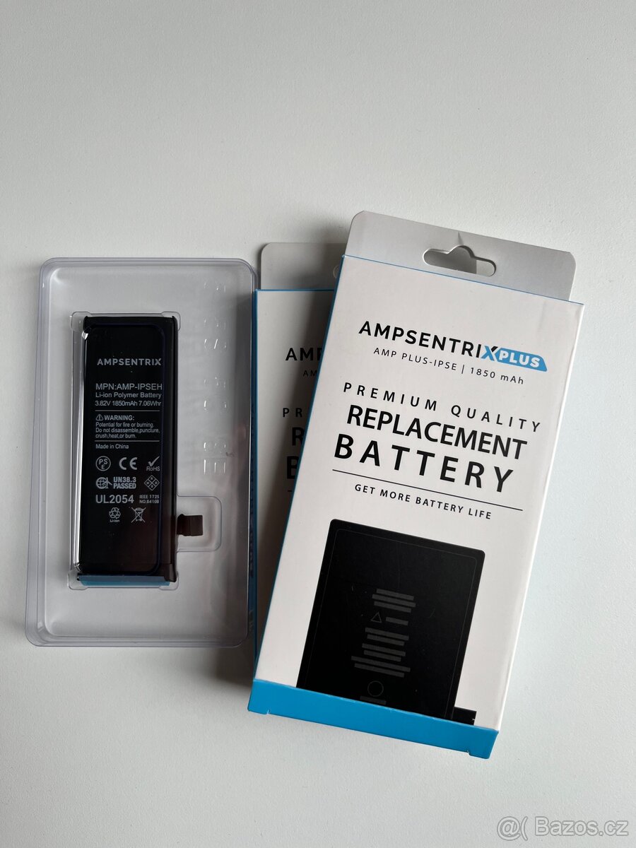 2x Ampsentrix Plus baterie 1850 mAh, iPhone SE