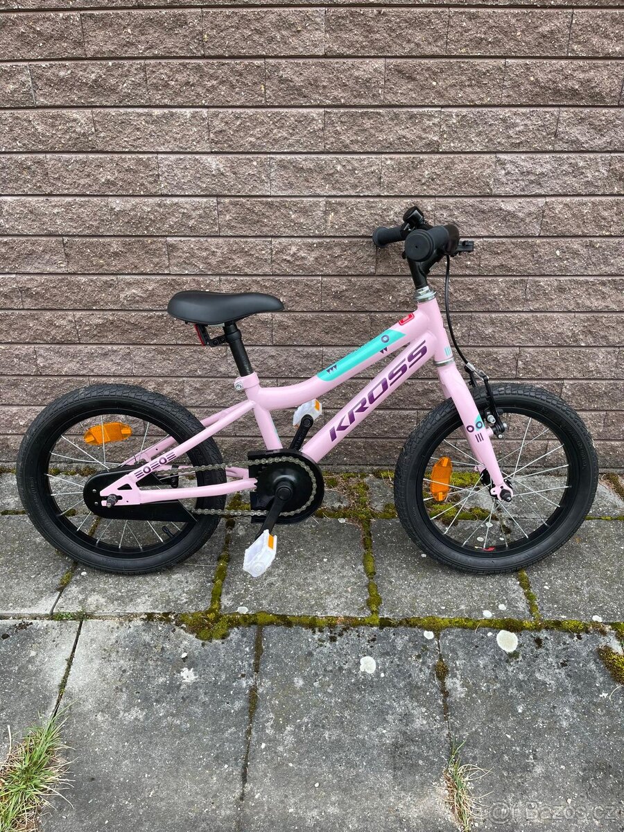 Dětské Kolo Kross Mini 3.0 16" PINK 2023 + přídavná kolečka