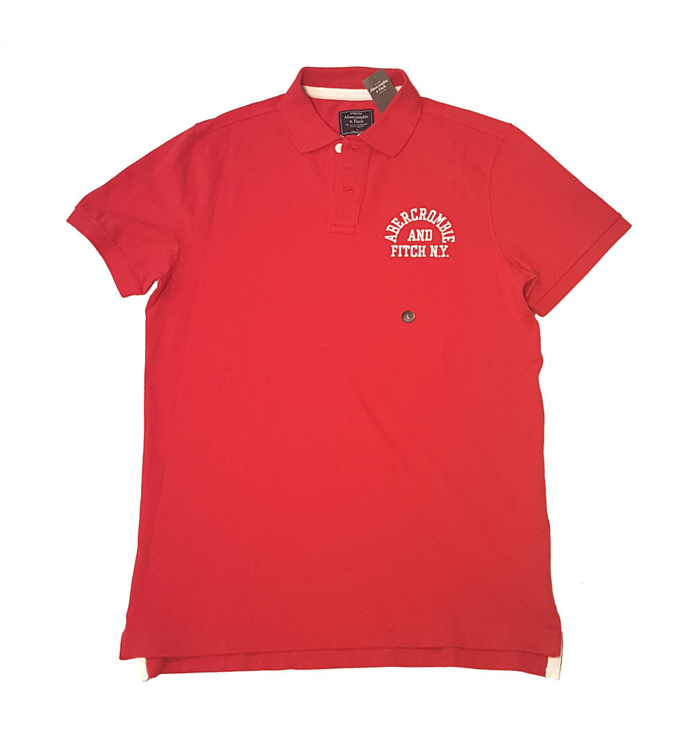 ABERCROMBIE & FITCH Polo tričko pánské L červené