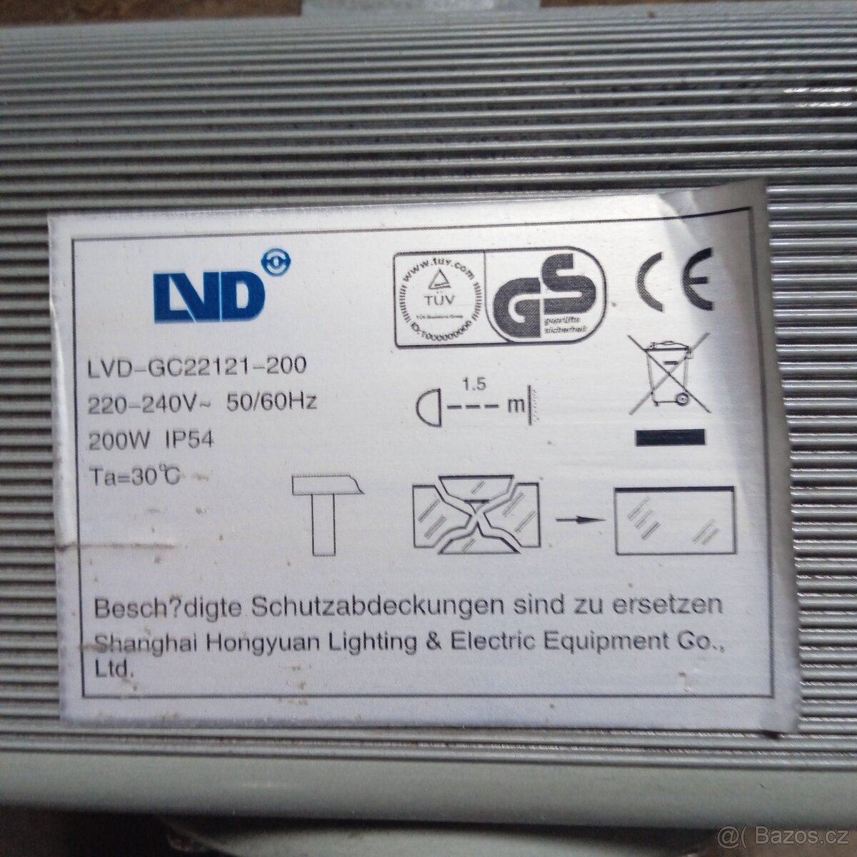 Prodám světelnou lampu na 220-240V,200W