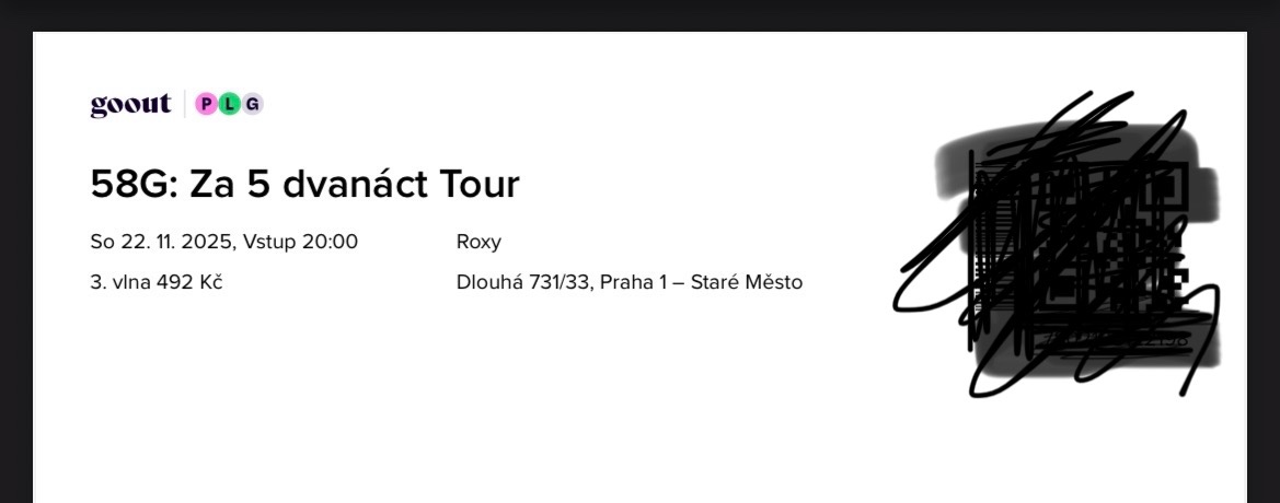 58G: Za pět 12 tour