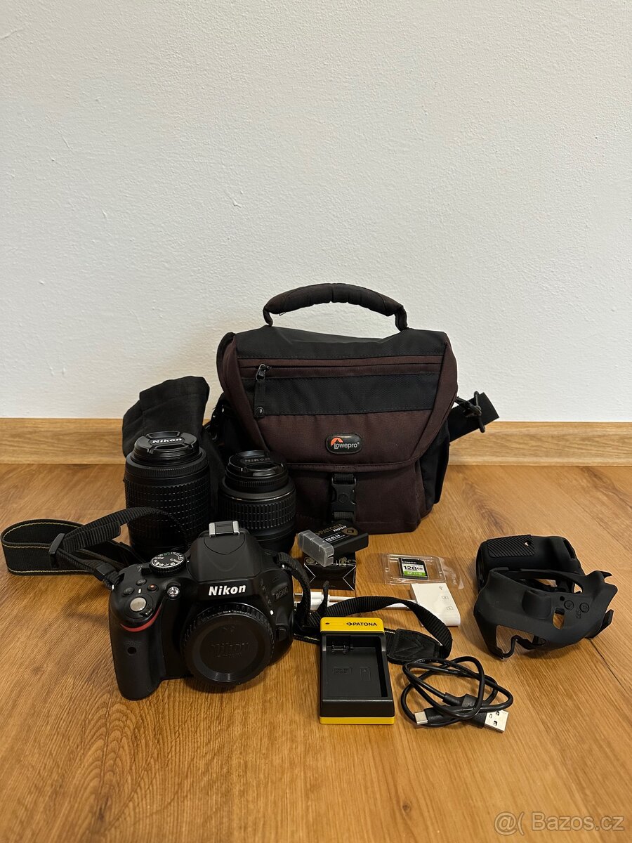 Nikon D5100 + 2 objektivy + kompletní vybavení