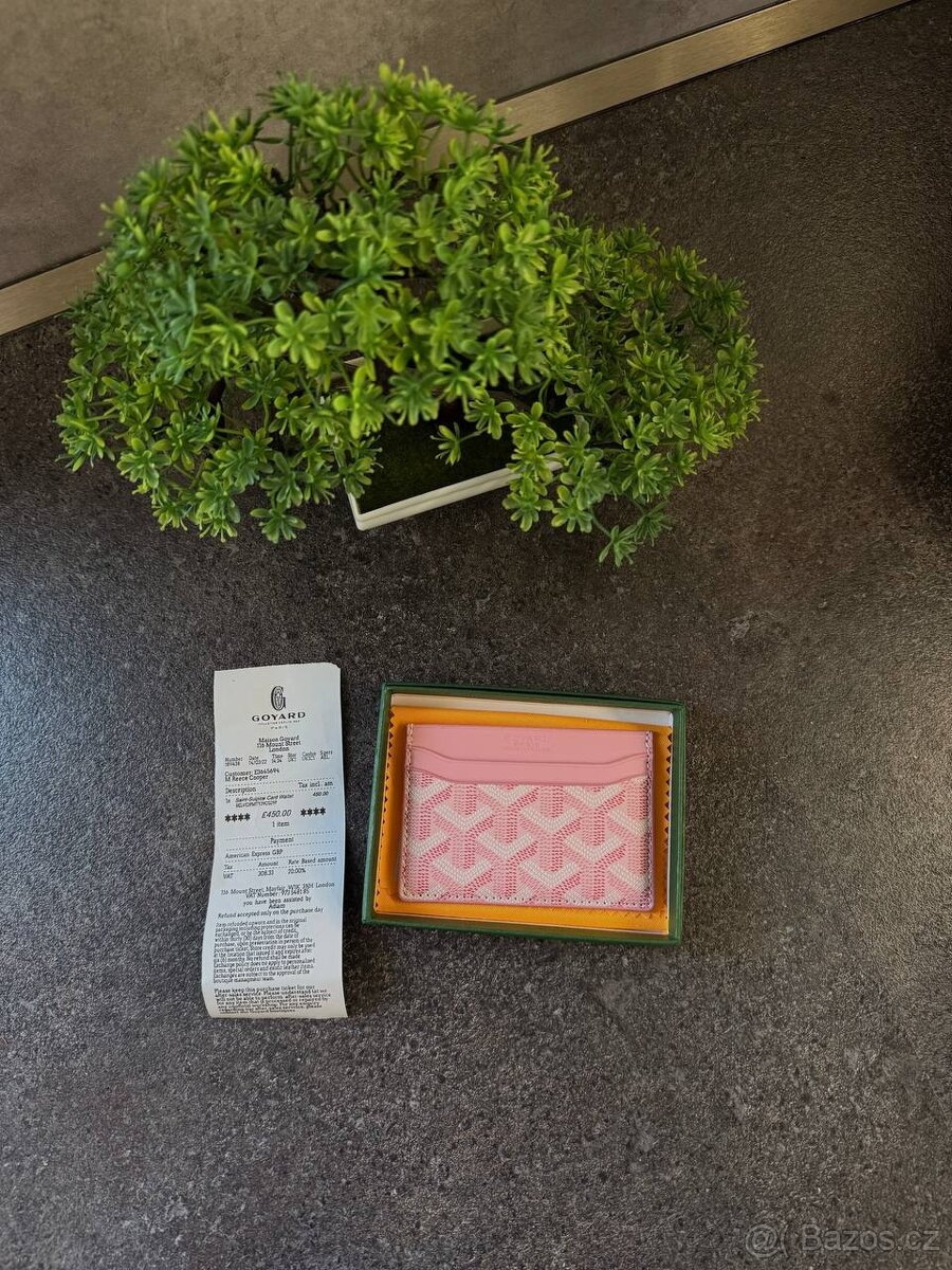 Goyard cardholder růžový