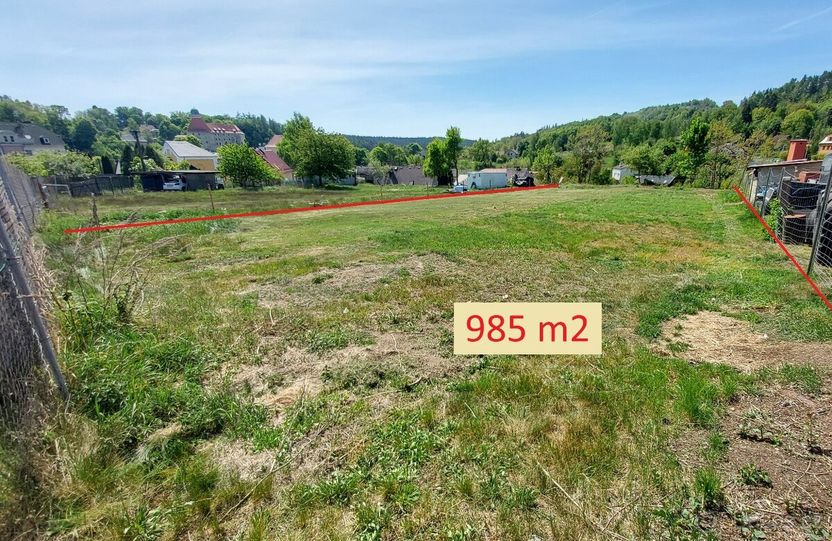 Stavební pozemek 985 m2 Libá (Cheb)