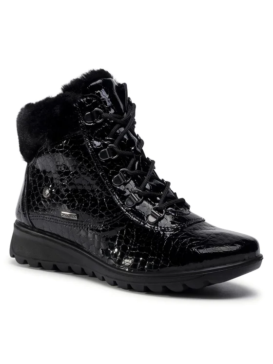 Kožené italské boty s kožíškem 37