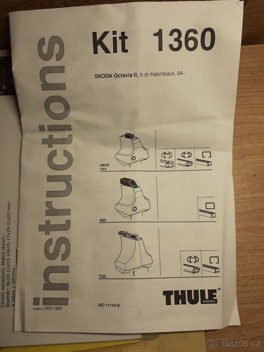 Montážní kit Thule 1360 pro Škoda Octavia
