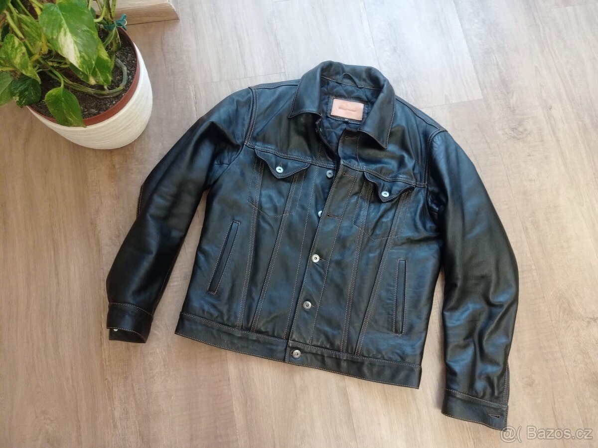 Kožená bunda z jehnětiny - M - jako nová