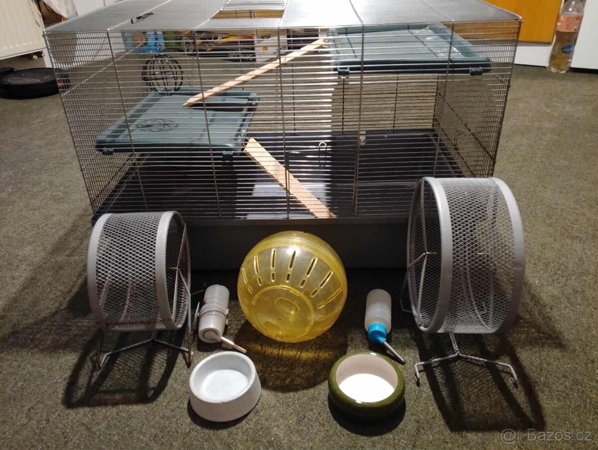Křeččí klec – kompletní vybavení
