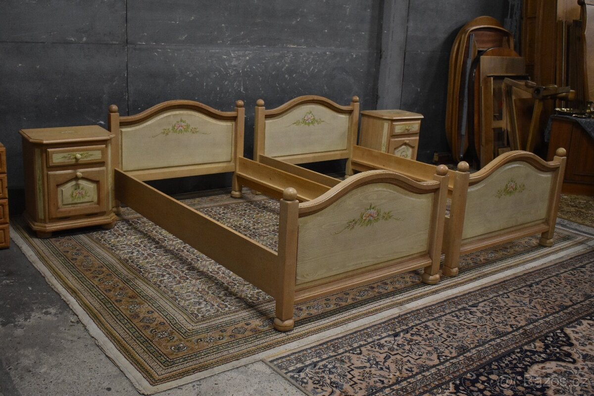 2x Postel+ 2x Noční stolek