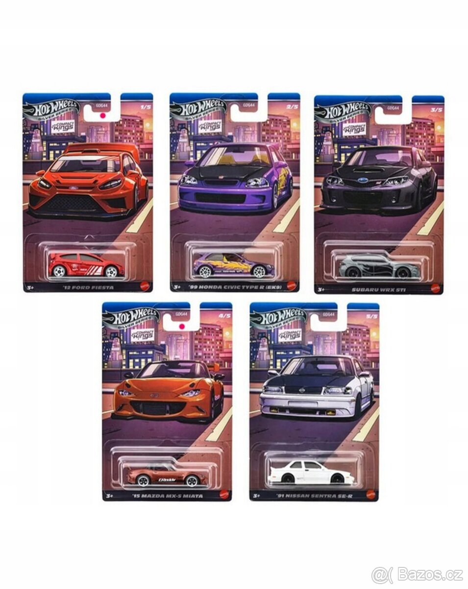 HOT WHEELS Compact Kings sada 5 aut Silver Series
