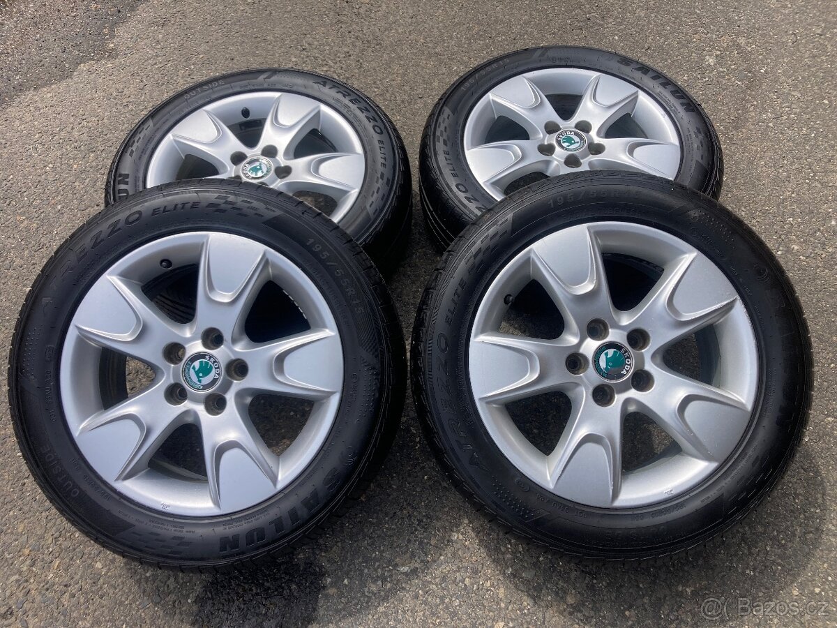 Alu Škoda r15,Roomster,Fabia,letni 195/55 15-7mm