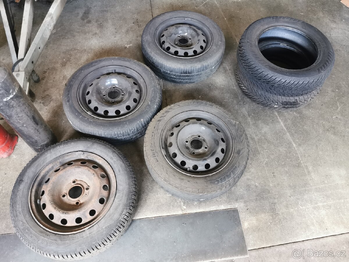4ks Ráfky plus 2x zimní pneu peugeot 206