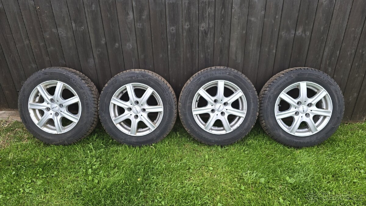 ALU kola Citigo s pneu Barum Polaris 5, rozteč 4×100