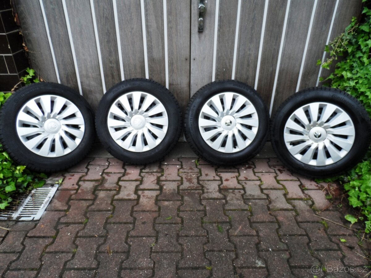 Komplet Zimní Sada Continental +Poklice205/60/16 ET 48 5X112