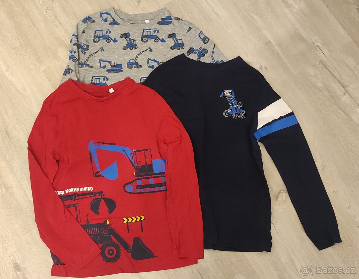C&A – 3x klučičí tričko vel. 134