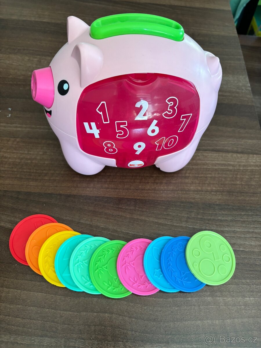 Pokladnička Fisher Price prasátko.