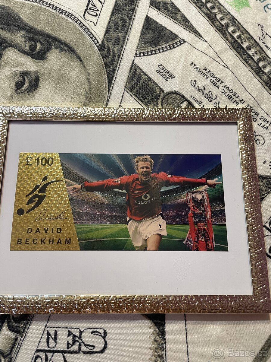 Zlatá bankovka David Beckham