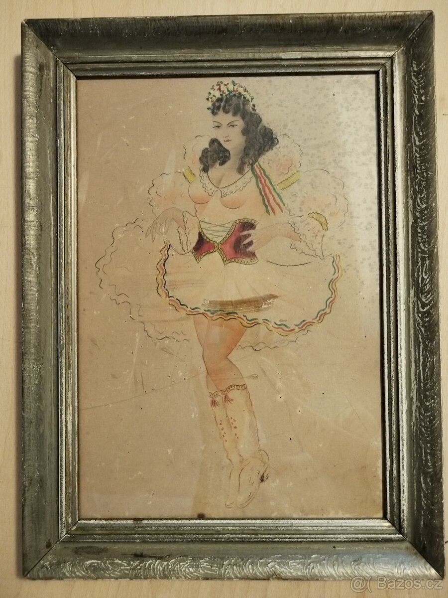 obraz TANEČNICE, sign. Jaroslav Štika