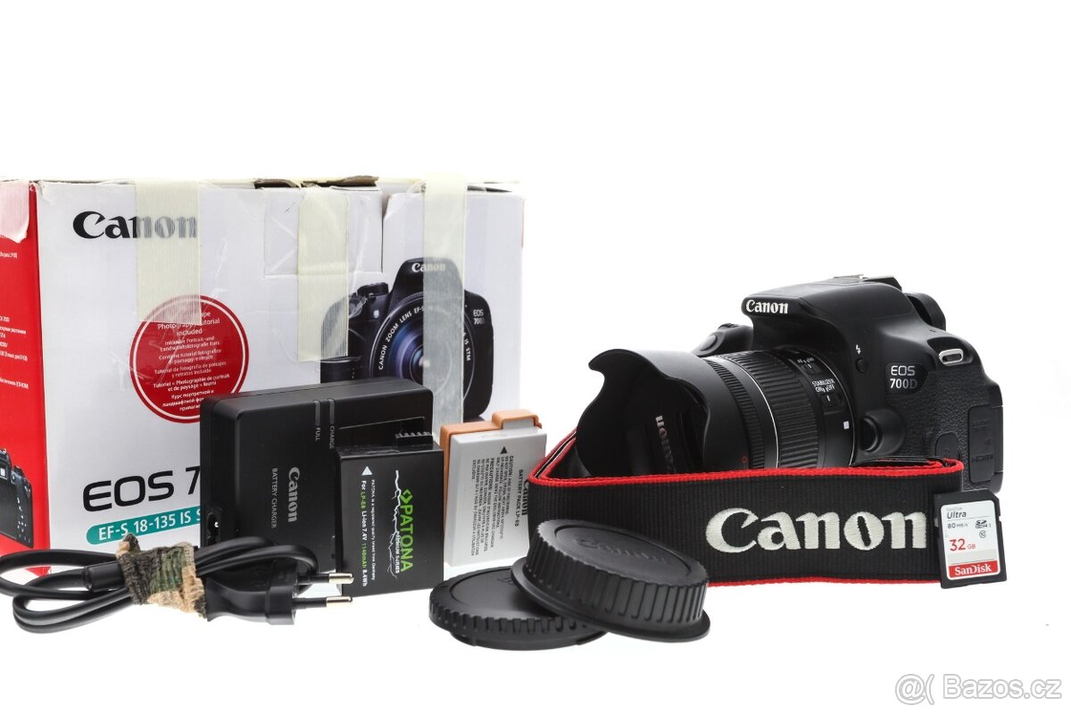 Zrcadlovka Canon 700D + 18-55mm + příslušenství