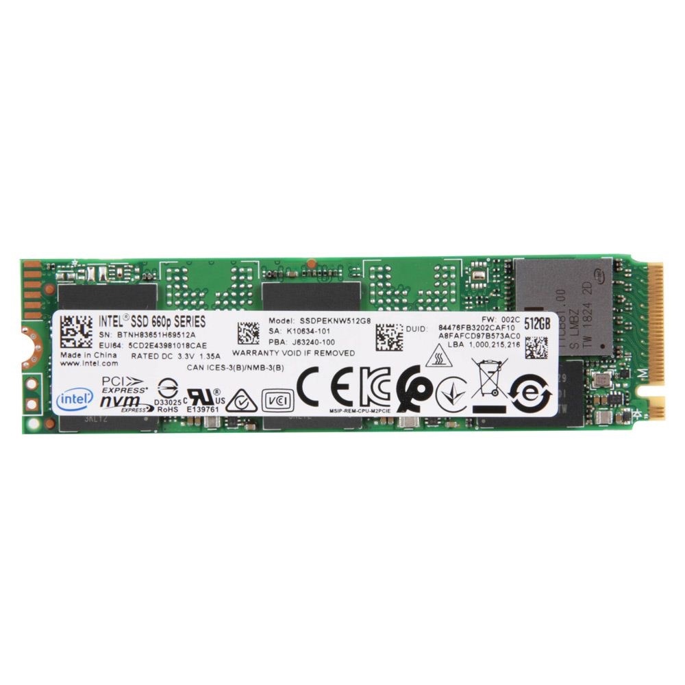 Intel 660P SSD NVME 512GB PCIe 3.0 x4